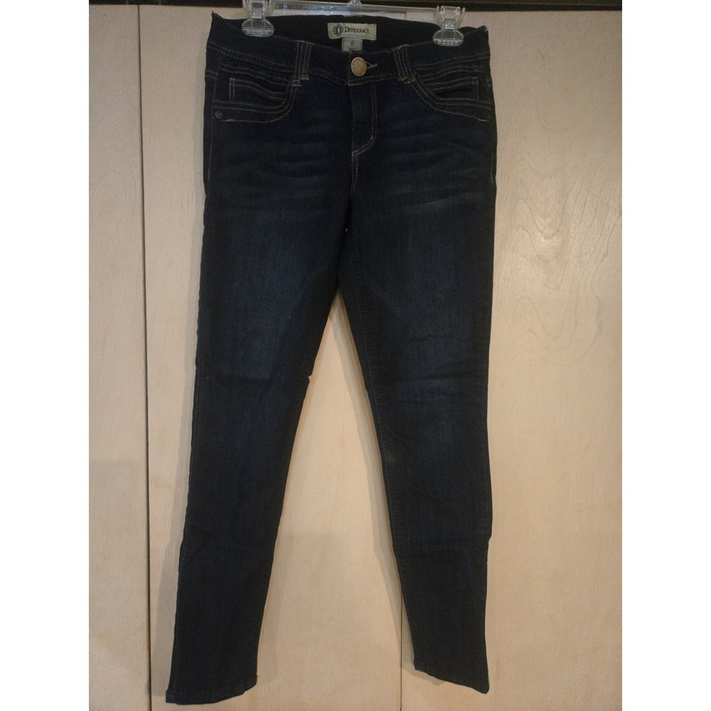 Democracy Ab Solution Skinny Jeans Womens 6 Dark Wash Stretch Mid Rise Denim